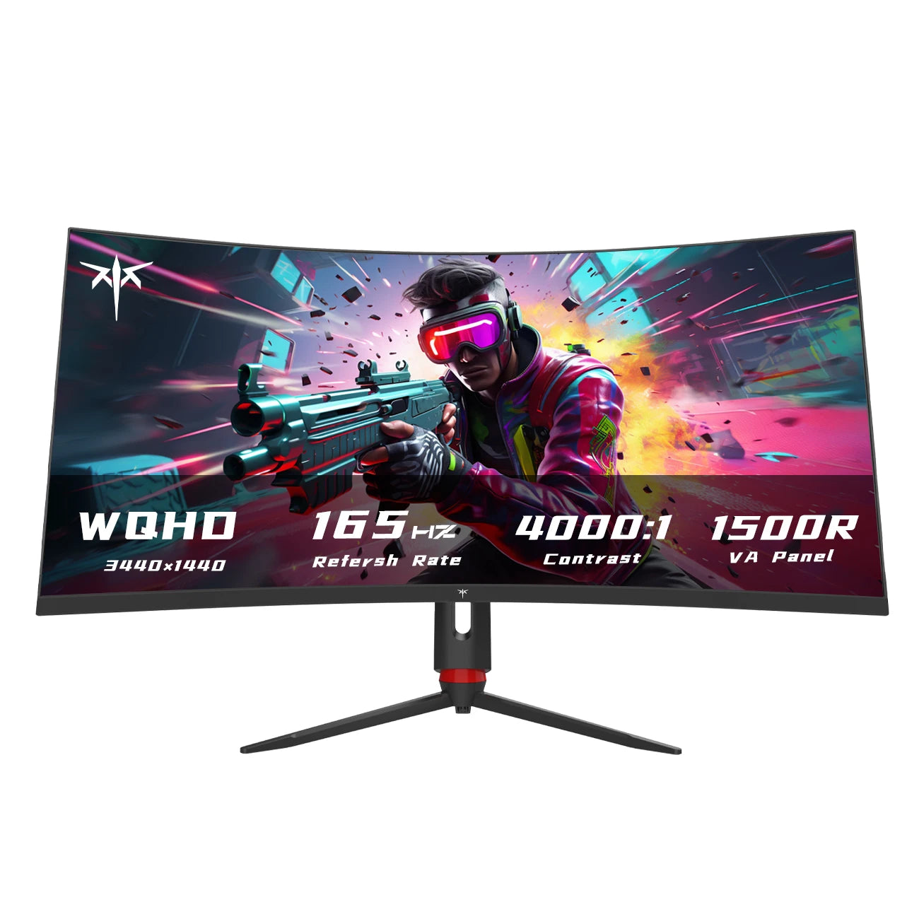 KTC 34 Inch Ultrawide Monitor, 165Hz WQHD 3440X1440 Curved Gaming Monitor, 1500R PC Monitor, HDR, FreeSync & G-Sync HDMI H34S18S