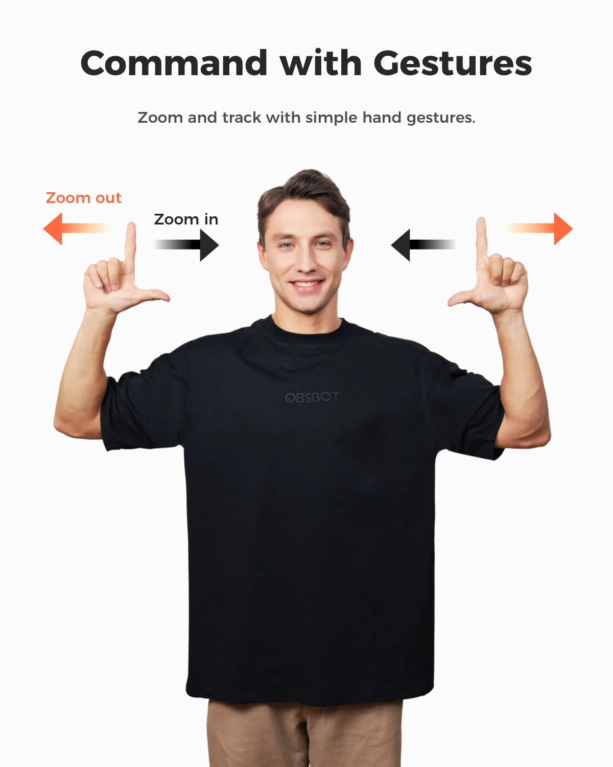 OBSBOT Tiny 2 Lite 4K Webcam for PC, AI Tracking PTZ Streaming Camera with 1/2" Sensor, Gesture Control, 60 FPS, HDR, Microphone