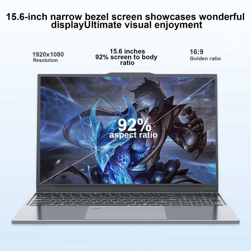 Portable Windows 11 i7 Gaming Laptop 15.6" Computer PC Gamer Fingerprint Unlock Notebook Intel Core i7 6500U Laptops Backlight