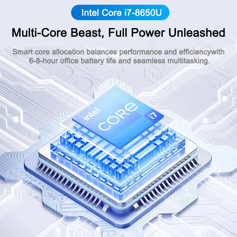 New Ultra Slim Laptop Intel Core i7 8650U 15.6" 32GB RAM 2TB SSD Gaming PC Office Study Computer PC Windows 11 Pro
