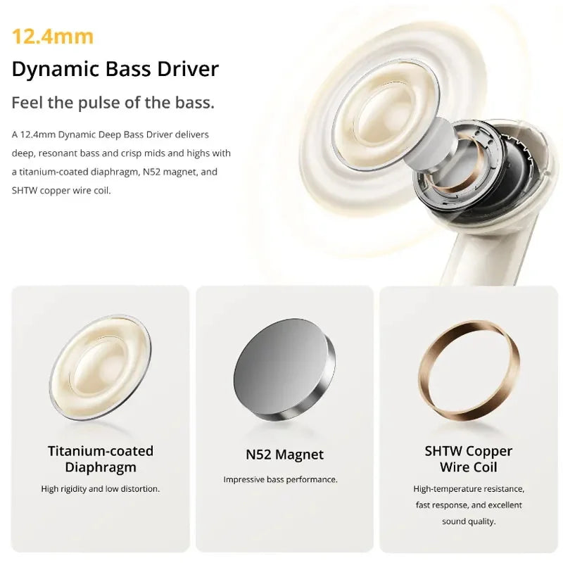 realme Buds Air 7 Bluetooth Earphones Wireless Headphones For Smartphone realme GT7 Pro realme 14 Pro Plus 52 Hours Battery Life