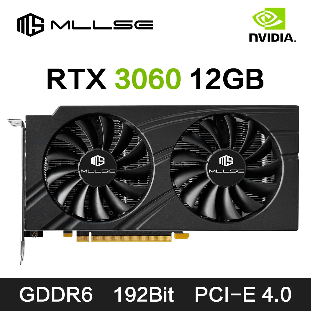 MLLSE RTX 3060 12GB Graphics Card GDDR6 192Bit PCI Express 4.0 ×16 8Pin NVIDIA GPU Rtx 3060 Gaming Video Card Placa De Video