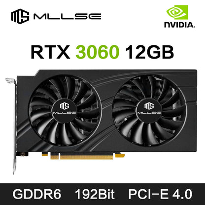 MLLSE RTX 3060 12GB Graphics Card GDDR6 192Bit PCI Express 4.0 ×16 8Pin NVIDIA GPU Rtx 3060 Gaming Video Card Placa De Video