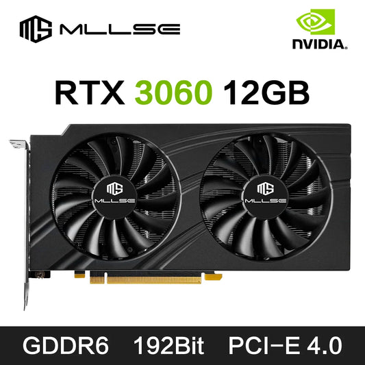 MLLSE RTX 3060 12GB Graphics Card GDDR6 192Bit PCI Express 4.0 ×16 8Pin NVIDIA GPU Rtx 3060 Gaming Video Card Placa De Video