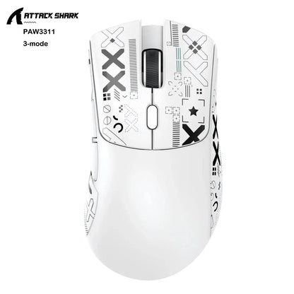 Attack Shark R1/X11 Wireless Gaming Mouse, 18K DPI PAW3311, Ergonomic, Lightweight Tri-Mode Bluetooth 2.4GHz USB, for PC/Laptop