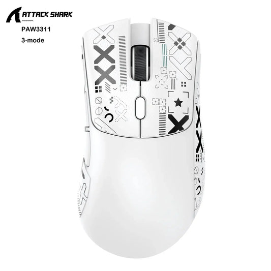 Attack Shark R1/X11 Wireless Gaming Mouse, 18K DPI PAW3311, Ergonomic, Lightweight Tri-Mode Bluetooth 2.4GHz USB, for PC/Laptop