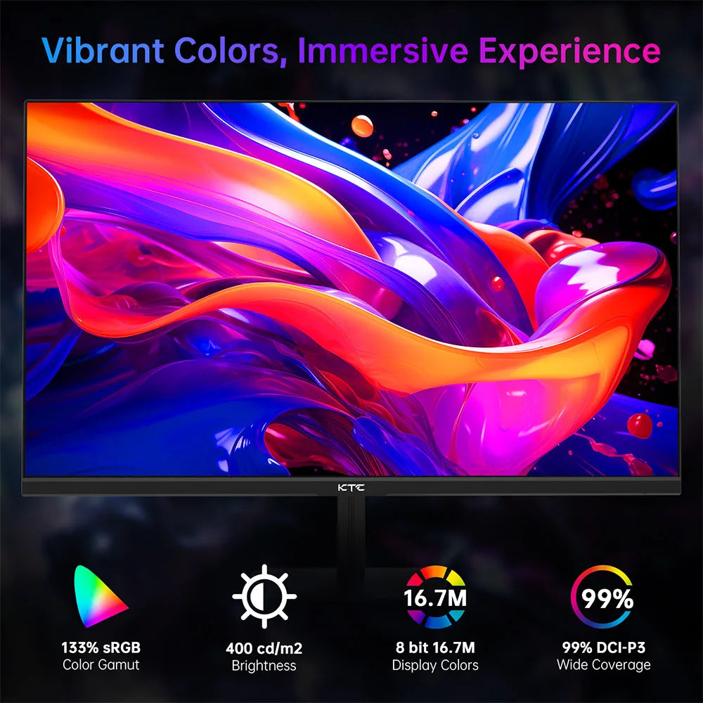 (2025 H24T09P Upgraded Version) KTC H24F8 FHD 23.8" 180Hz Gaming Monitor With Realistic Color Reproduction 1920*1080 Resolution