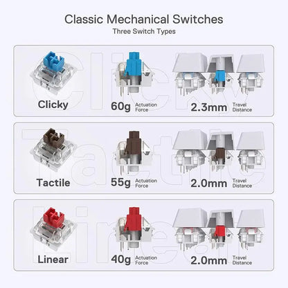 Redragon K630 Dragonborn Hot Swappable 60% Wired Vibrant RGB LED USB Gaming 61 Keys Compact Mechanical Keyboard Pro Software Cus