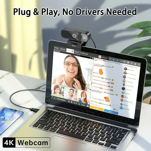 4K HD Mini Webcam With Microphone 2K Full HD Webcam 30fps Autofocus USB Web Cam For Auto Focus PC Laptop Video Shooting Camera