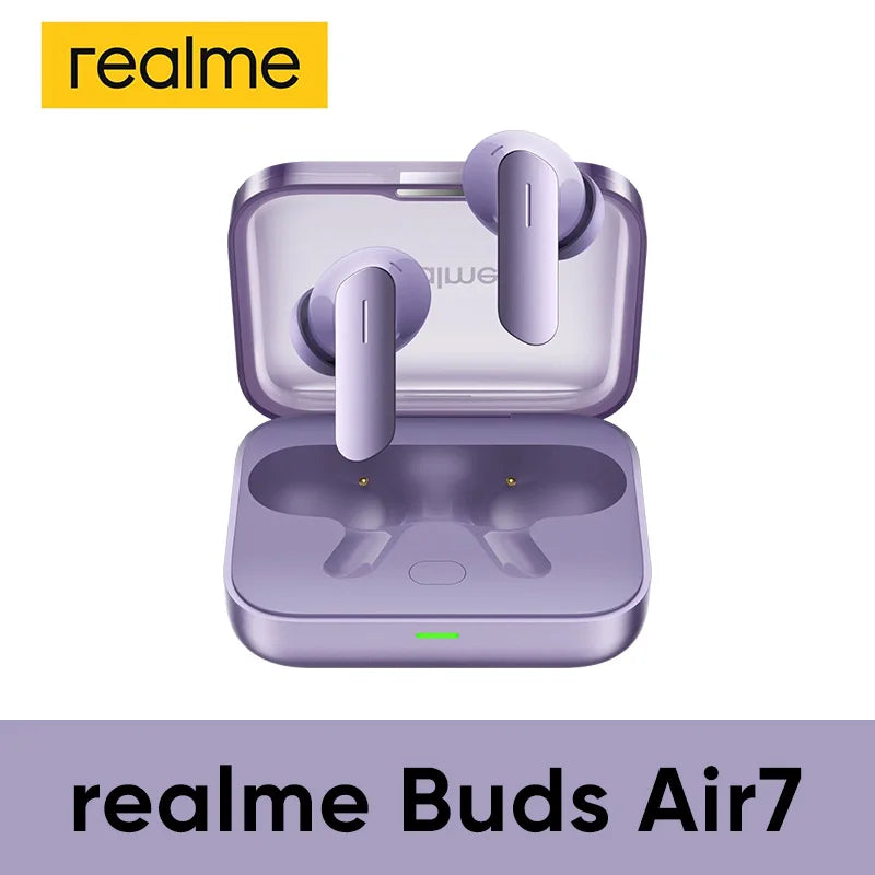 realme Buds Air 7 Bluetooth Earphones Wireless Headphones For Smartphone realme GT7 Pro realme 14 Pro Plus 52 Hours Battery Life