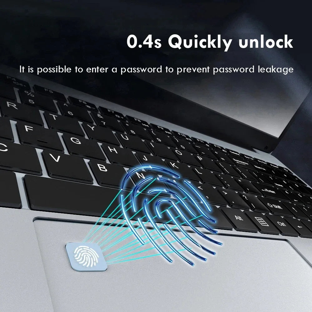 15.6inch Intel Notebook PC Ultra Slim Laptop Intel Celeron N4000 16GB RAM 1TB 2TB SSD Office Study Computer PC Windows 11 Pro