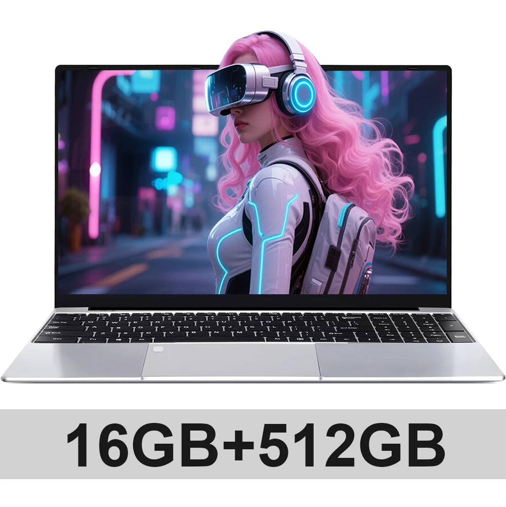 15.6inch Intel Notebook PC Ultra Slim Laptop Intel Celeron N4000 16GB RAM 1TB 2TB SSD Office Study Computer PC Windows 11 Pro