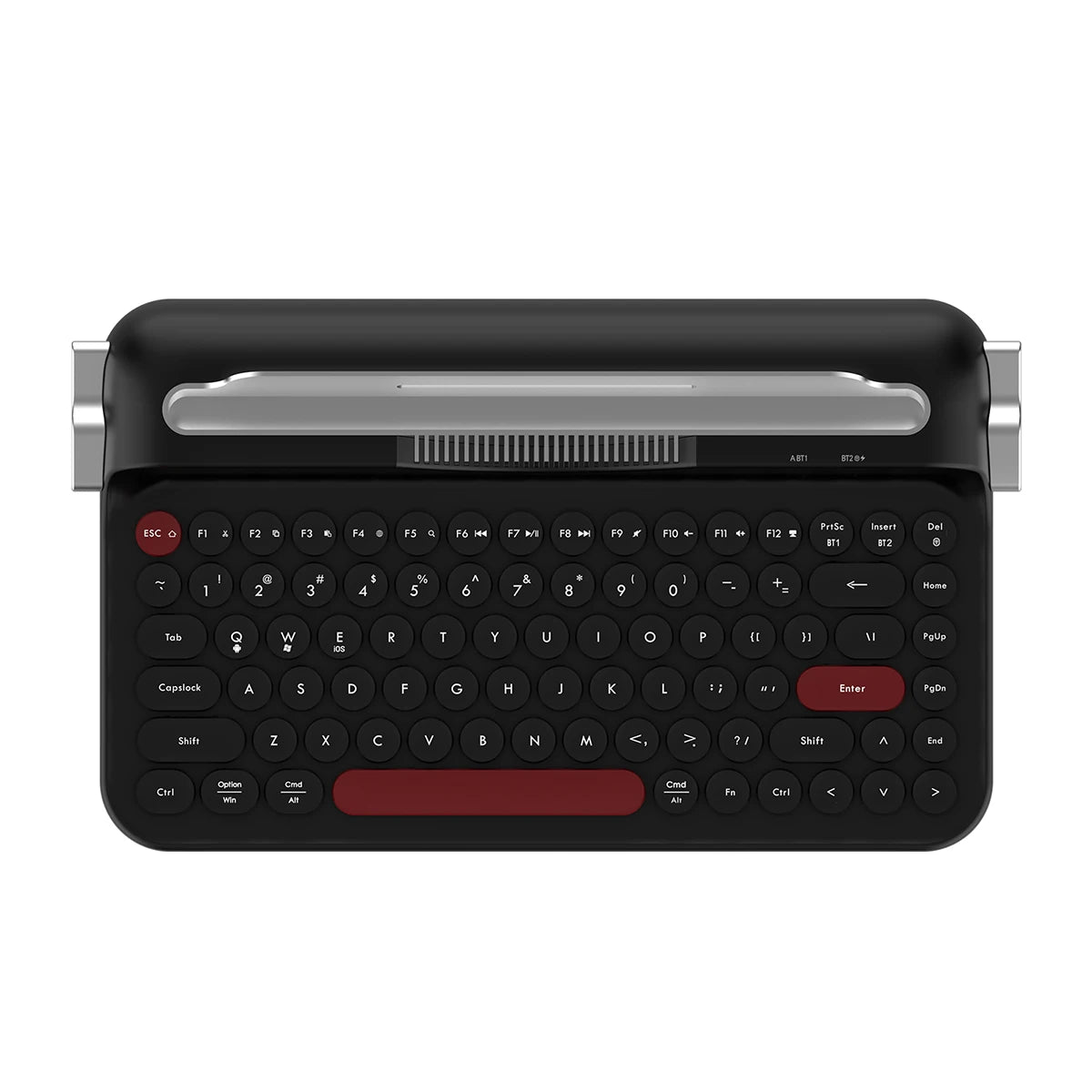 AJAZZ AF84 Wireless BT Portable Keyboard - Retro Punk Typewriter Film Keyboard - Wireless BT Dual Mode Office Keyboard - Cute