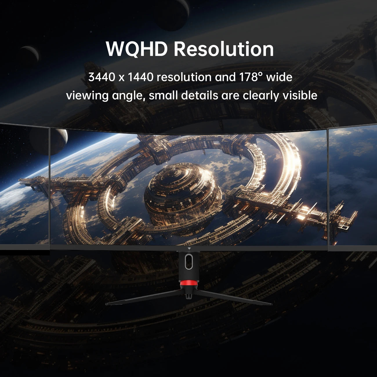 KTC 34 Inch Ultrawide Monitor, 165Hz WQHD 3440X1440 Curved Gaming Monitor, 1500R PC Monitor, HDR, FreeSync & G-Sync HDMI H34S18S