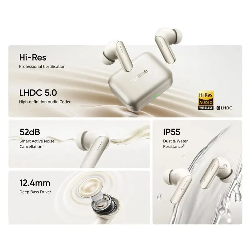 realme Buds Air 7 Bluetooth Earphones Wireless Headphones For Smartphone realme GT7 Pro realme 14 Pro Plus 52 Hours Battery Life